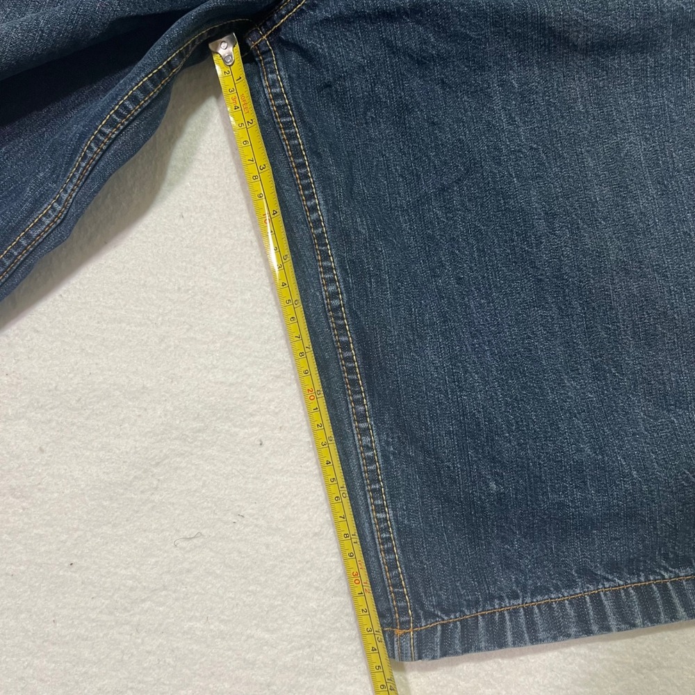 Vintage Mecca USA Denim Jorts Shorts Mens 34 Dark Wash Embroidered 90s Hip Hop - Picture 6 of 12